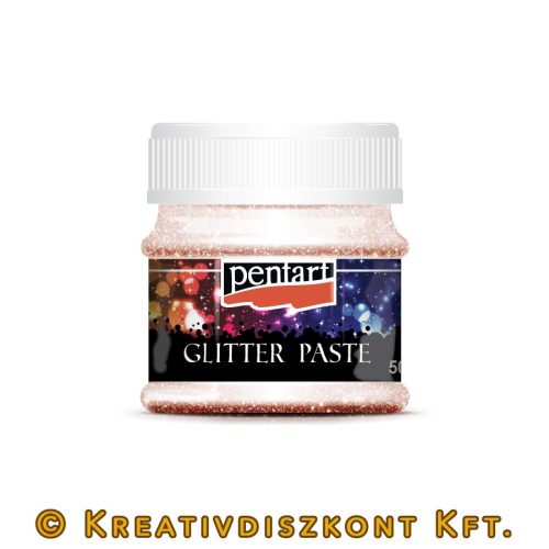 Pentart Glitterpaszta 50 ml finom vörösréz
