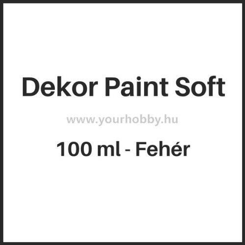 Pentart Dekor Paint Soft lágy dekorfesték 100 ml - fehér