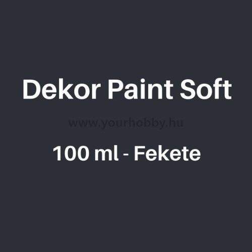 Pentart Dekor Paint Soft lágy dekorfesték 100 ml -fekete