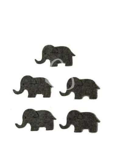 Filcfigurák, elefántok / 5 db