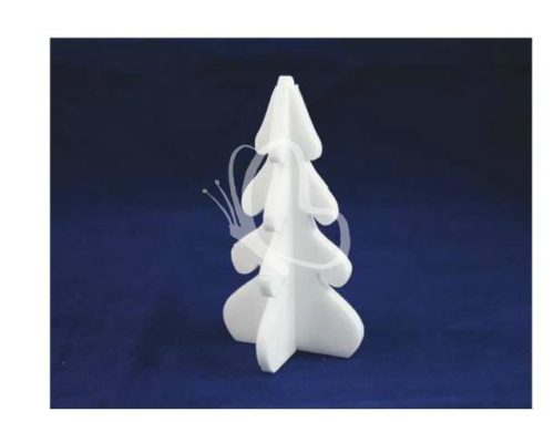 Polisztirol 3D karácsonyfa I. 7x11 cm 6 db/cs