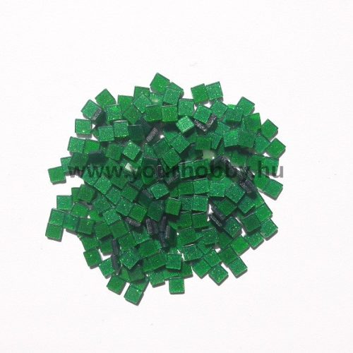 Akrilmozaik csillámos 0,5x0,5 cm - Zöld
