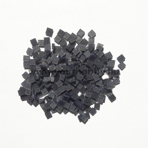 Akrilmozaik csillámos 0,5x0,5 cm - Fekete