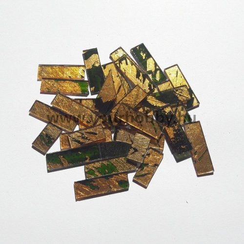 Üvegmozaik 0,8x2,5 cm - Arany-fekete