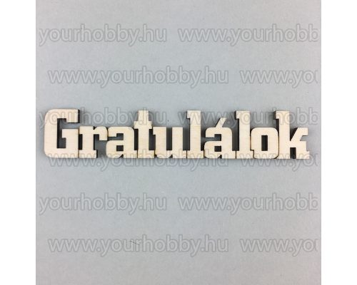 Fafigurák, "Gratulálok" felirat 2x10 cm