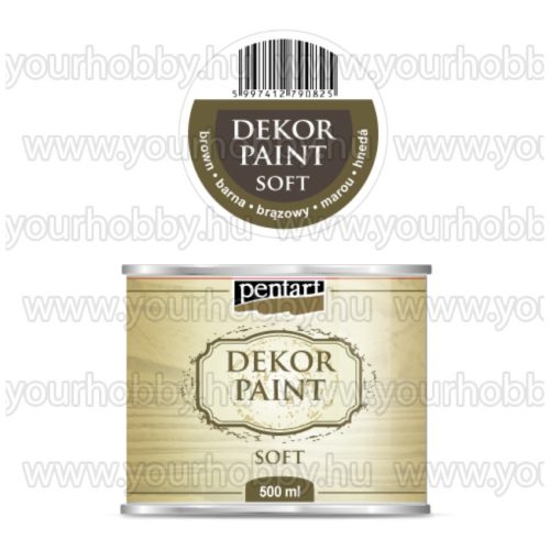 Pentart Dekor Paint Soft lágy dekorfesték 500 ml - barna