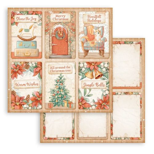 Scrapbooking kétoldalas papír - All Around Christmas 6 cards