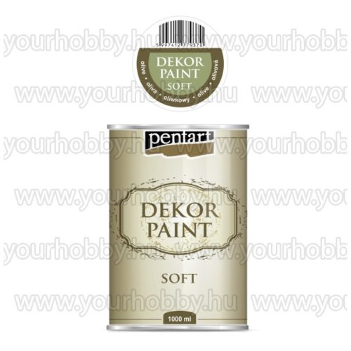 Pentart Dekor Paint Soft lágy dekorfesték 1000 ml - olíva