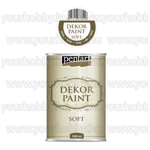 Pentart Dekor Paint Soft lágy dekorfesték 1000 ml - fehér
