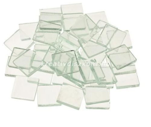 Mozaiklapok, puha üveg négyzet / 200 g, 2x2 cm