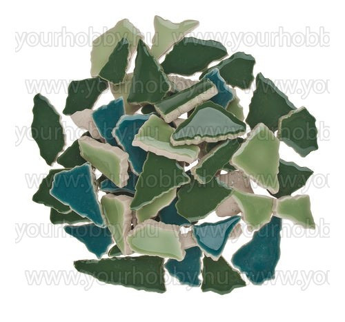 Cserép mozaik zöld mix 500g