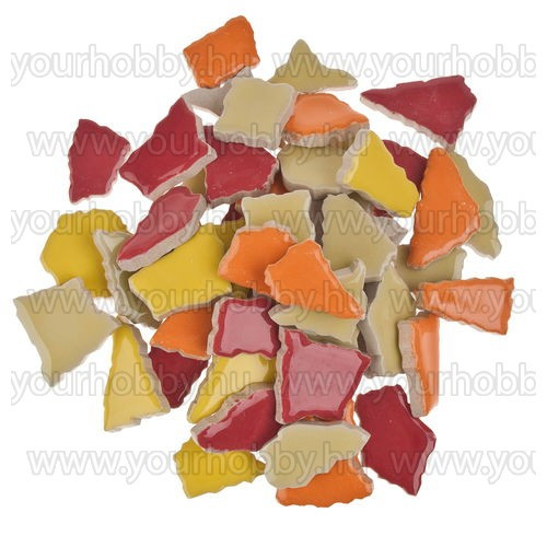 Cserép mozaik sárga-piros mix 500g