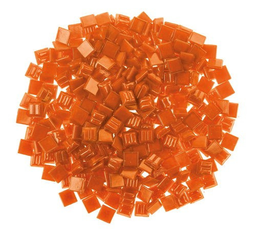 Üvegmozaik lapok 200 g 10x10 mm 300 db narancs