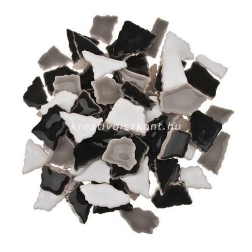 Cserép mozaik fekete - fehér /  500 g