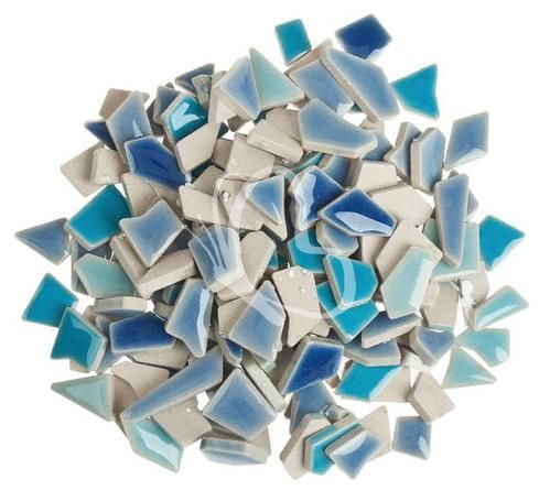 Mozaik cserépdarabok mini 200 g kék mix