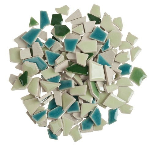 Mozaik cserépdarabok mini 200 g zöld mix