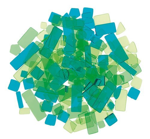 Mozaiklapok akril 100 g zöld mix