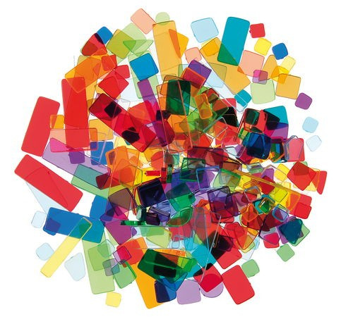 Mozaiklapok akril 100 g színes mix