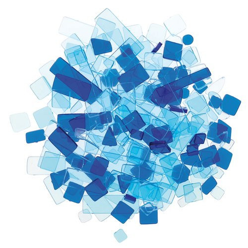 Mozaiklapok akril 100 g kék mix