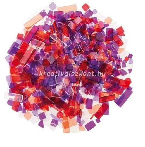 Mozaiklapok akril 100 g lila-piros mix