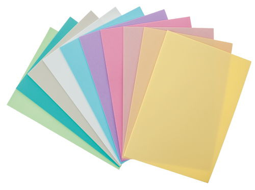 Dekorgumi készlet - pasztell színek, kb. 200 x 290 mm, 10 db