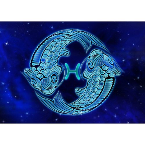 Gyémántszemes kirakó Horoszkóp Halak 46x36 cm