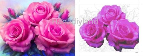 Hibrid különleges kép Rózsaszín rózsa fejek 40x50 cm