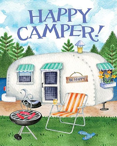 Gyémántszemes kirakó Happy Camper! 30x40 cm