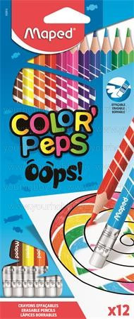 Maped Színesceruza radírozható "Color Peps Oops" 12db