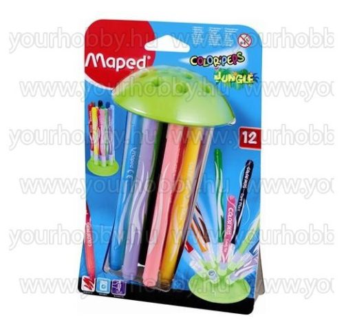 MAPED Filctoll készlet 2,8 mm elhagyhatatlan kupakos  "Color'Peps" 12 szín