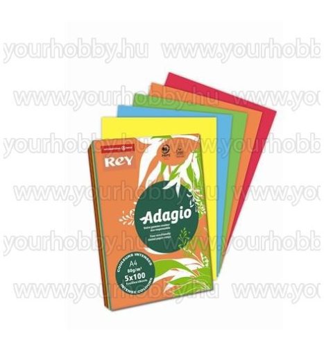 REY Adagio Másolópapír színes A4 80 g 5x100 lap intenzív mix