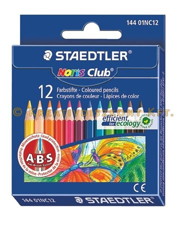 Noris Club Színes ceruza készlet hatszögletű félhosszú 12 szín