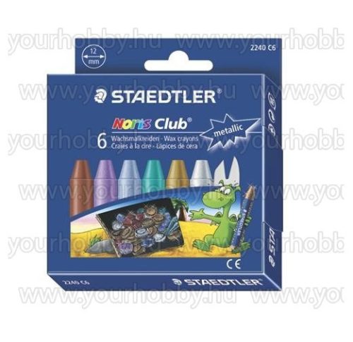 STAEDTLER "Noris Club" Zsírkréta 6 metál szín
