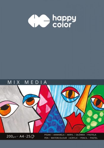 Happy Color Mixed Media papírtömb 200g A4 25 lap