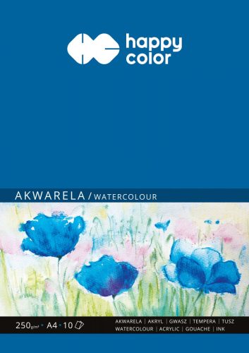Happy Color Akvarell papír blokk 250g A4 10 lap