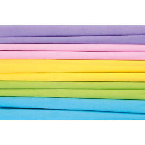 Happy Color Krepp papír 25x200cm 10 tekercs - Pasztell mix 5 szín