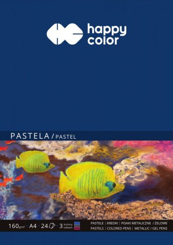 Happy Color Papírtömb pasztellhez 160 g/m2 A4 24 lap 3 szín