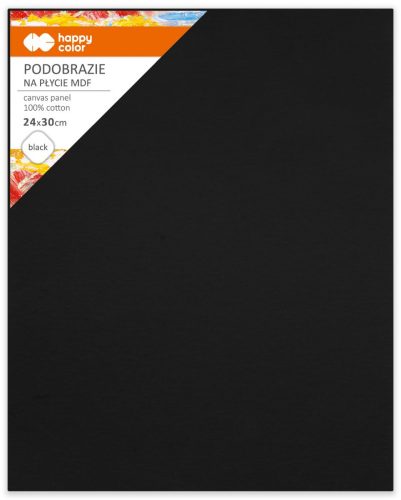 Happy Color Festővászon tábla pamut MDF 24x30 cm fekete