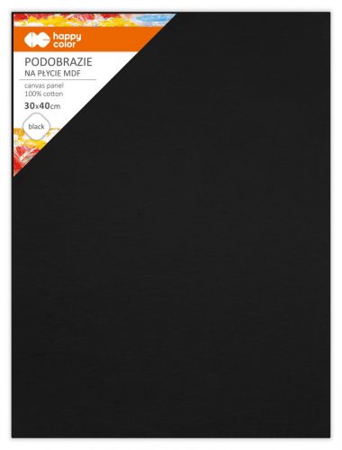 Happy Color Festővászon tábla pamut MDF 30x40 cm fekete