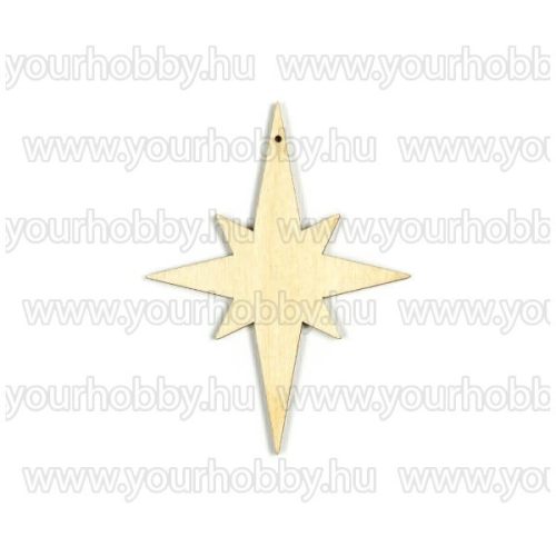 Fafigura Csillag hosszúkás 6x8 cm