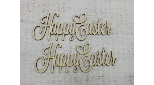 Fa "Happy Easter" felirat natúr 15 cm