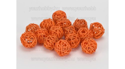 Vessző gömb narancs 3 cm 5db/cs