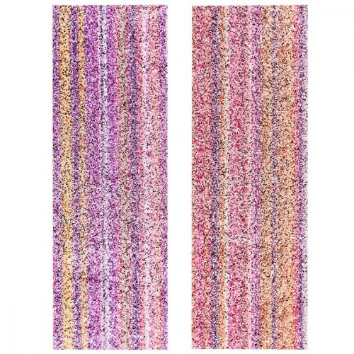 Öntapadó textil jellegű anyag, Csillogó rózsaszín - narancs és ibolya - narancs 10 x 29 cm 2 db