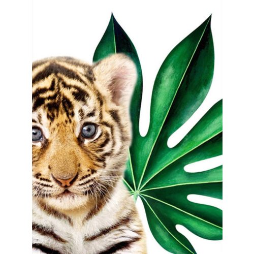 Gyémántszemes kirakó Kis tigris 30x40 cm