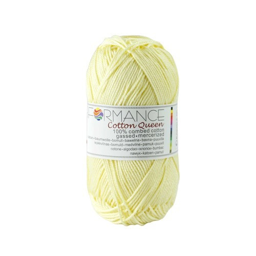 Cotton Queen pamut fonal Halvány sárga 50g