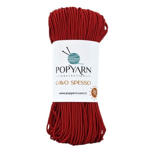 Popyarn Cavo Spesso makramé fonal 200 g 110 m piros B14