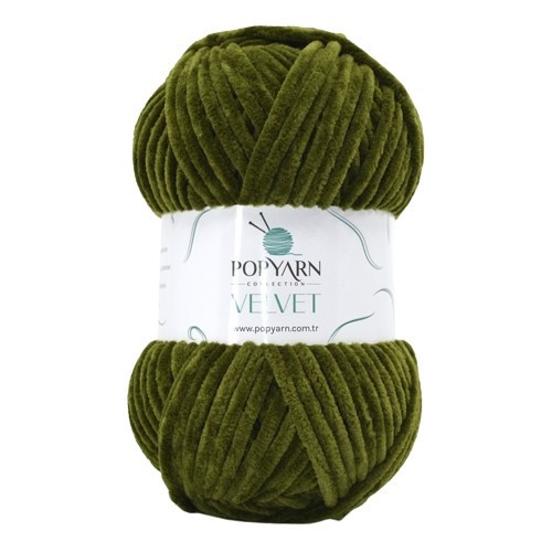 Popyarn Velvet zsenília fonal 100 g Zöld