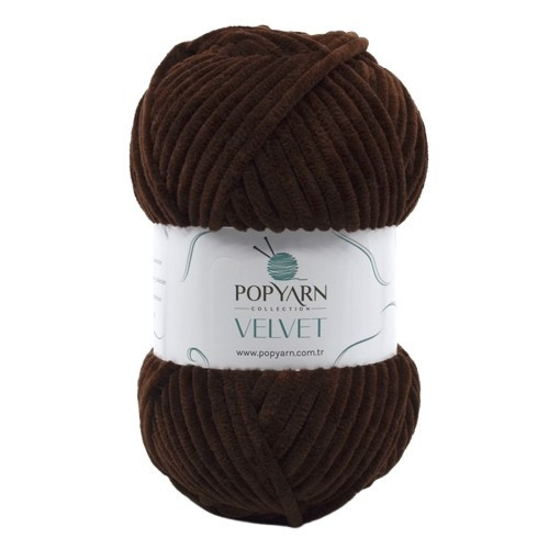 Popyarn Velvet zsenília fonal 100 g barna