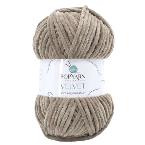 Popyarn Velvet zsenília fonal 100 g sötét bézs