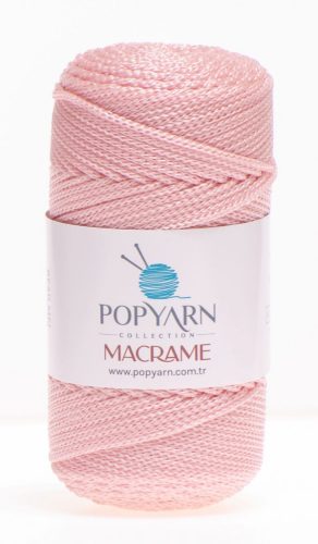 Popyarn Makramé fonal 100 gr 140 m 2 mm rózsaszín